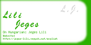 lili jeges business card